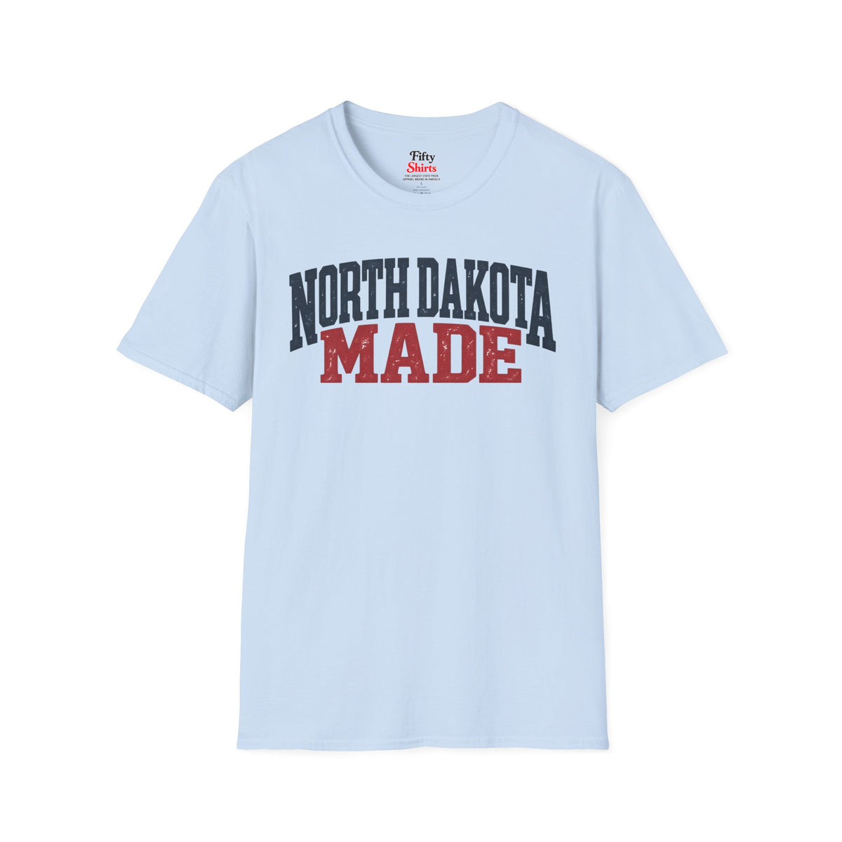 North Dakota Made Unisex Softstyle T Shirt State Name Graphic Tee