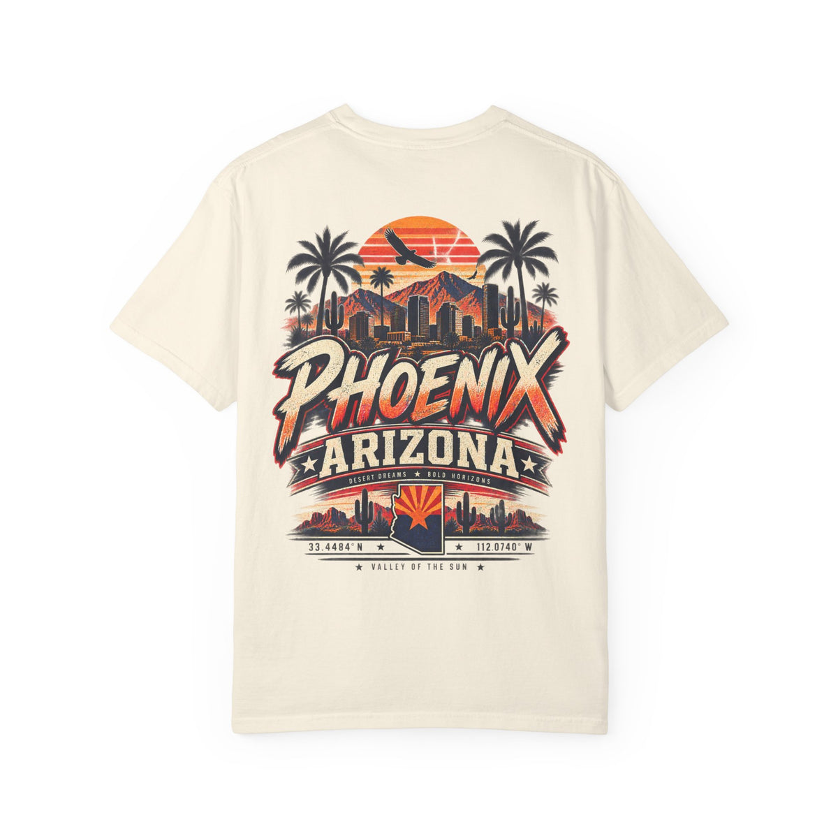 Phoenix Arizona Streetwear  Unisex Comfort Color 1717 Streetwear Graphic Tee