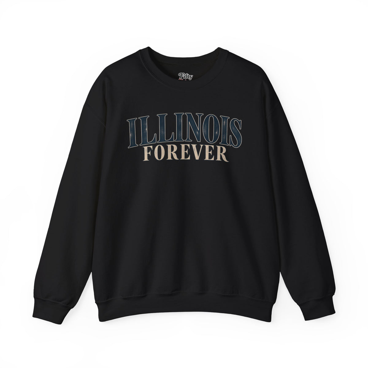 Illinois Forever Unisex Crewneck Sweatshirt State Name Graphic
