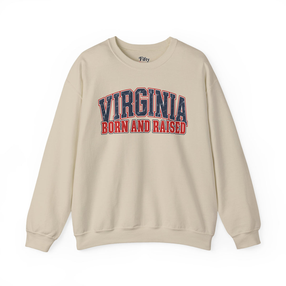 Virginia Born and Raised Vintage Americana Unisex Sweatshirt Graphic
