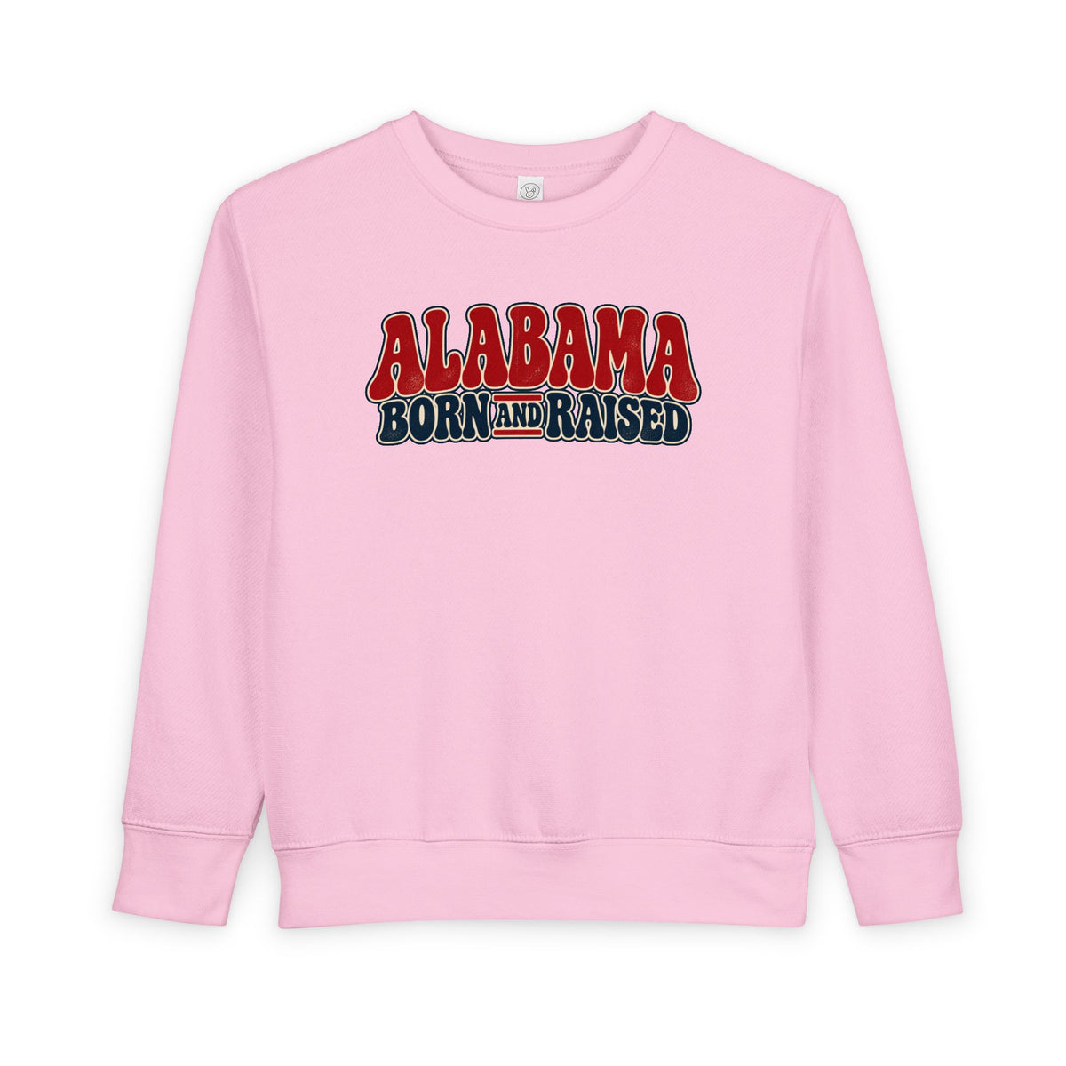 Alabama Born and Raised Retro 1970s Americana Unisex Toddler Sweatshirt