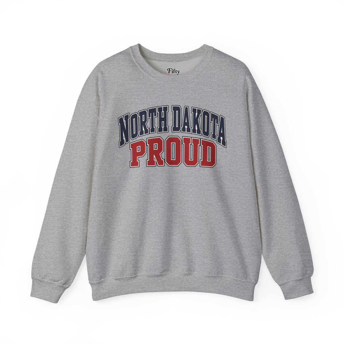 North Dakota Proud Unisex Crewneck Sweatshirt State Name Graphic