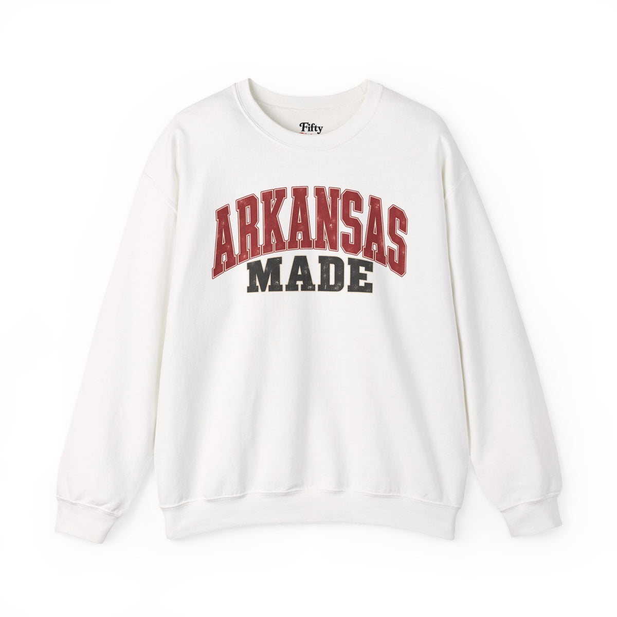 Arkansas Made Unisex Crewneck Sweatshirt State Name Graphic