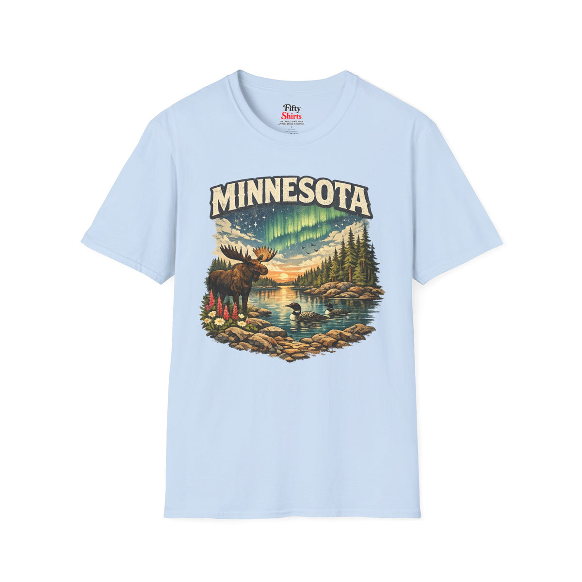 Minnesota Wildlife Unisex Softstyle T Shirt State Pride Graphic Tee Collections FS03