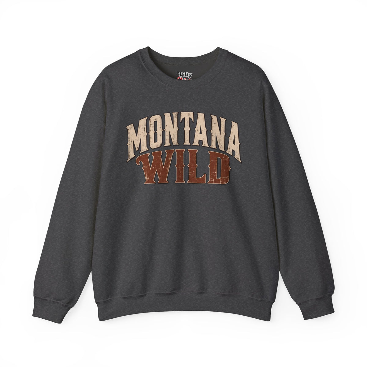 Montana Wild Unisex Crewneck Sweatshirt State Name Graphic