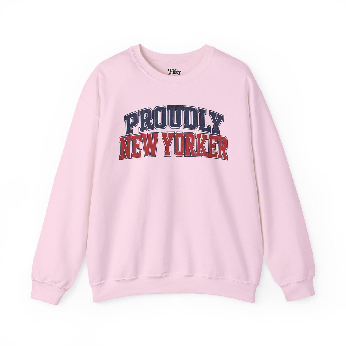 Proudly New York Unisex Crewneck Sweatshirt State Name Graphic