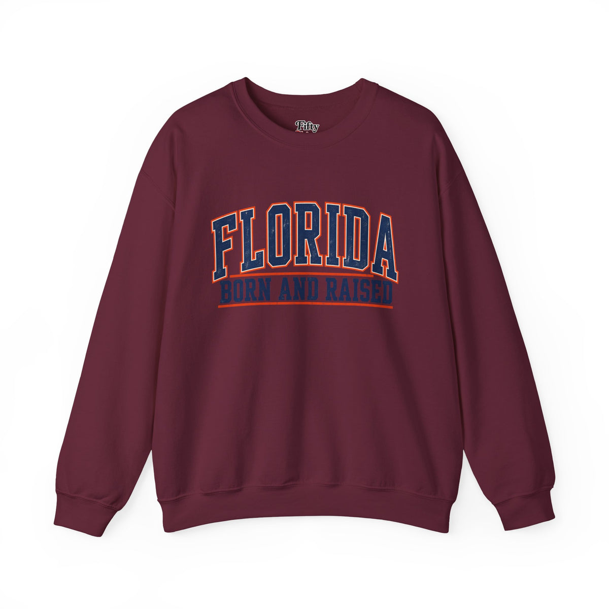 Florida Born and Raised Old-School Athletic Unisex Sweatshirt Graphic