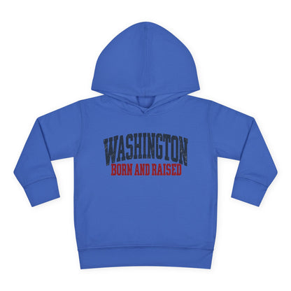 Washington Born and Raised Vintage Americana Unisex Toddler Pullover Fleece Hoodie