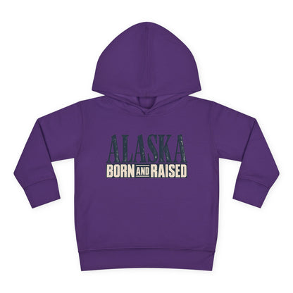 Alaska Born and Raised Premium Heritage Unisex Toddler Pullover Fleece Hoodie