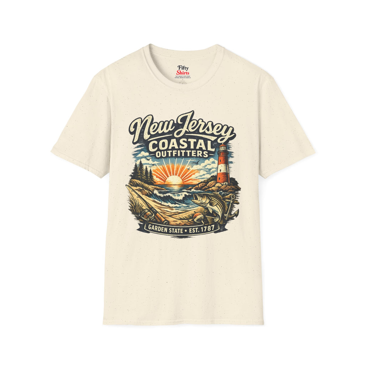 New Jersey Coastal Outfitters Unisex Softstyle T Shirt State Pride Graphic Tee Collections FS03