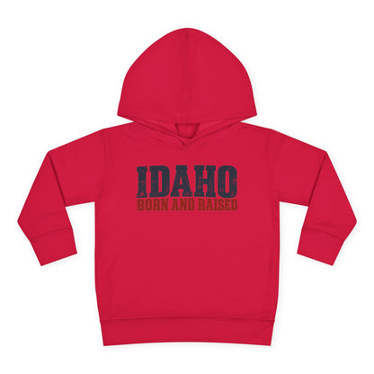 Idaho Born and Raised Rustic Americana Unisex Toddler Pullover Fleece Hoodie
