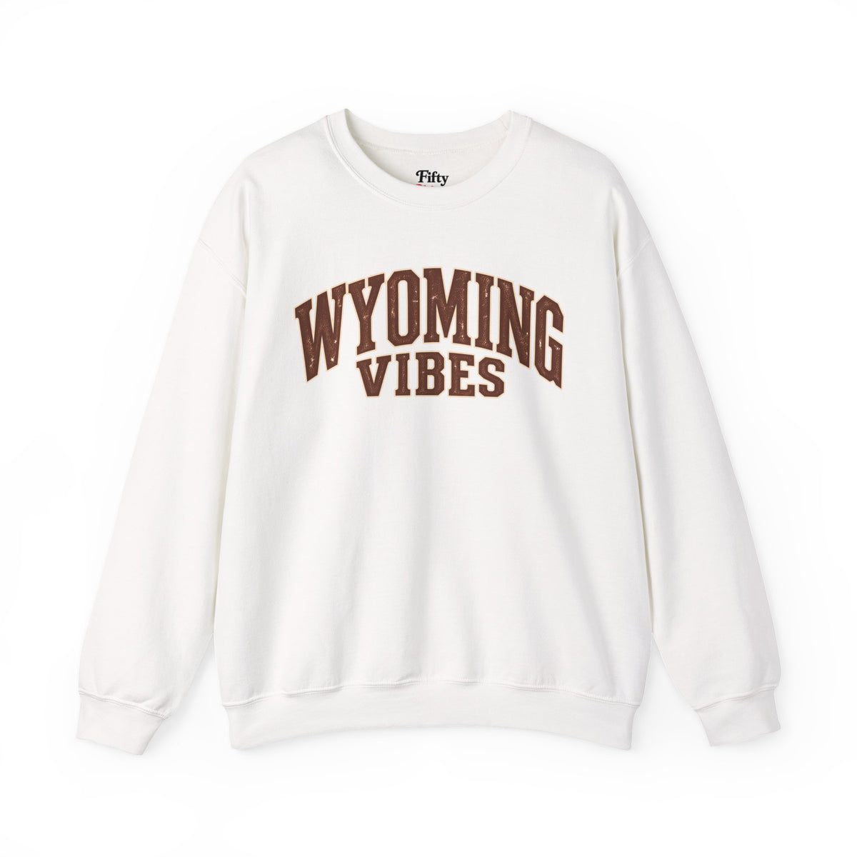Wyoming Vibes Unisex Crewneck Sweatshirt State Name Graphic