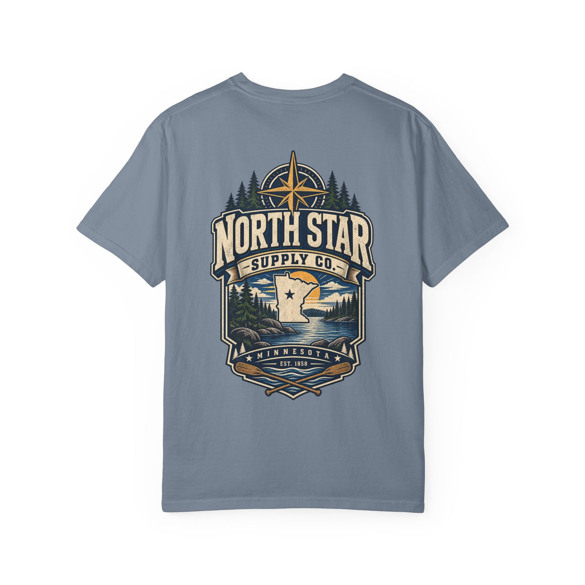 Minnesota North Star Supply Co. Unisex Comfort Color 1717 Streetwear Graphic Tee