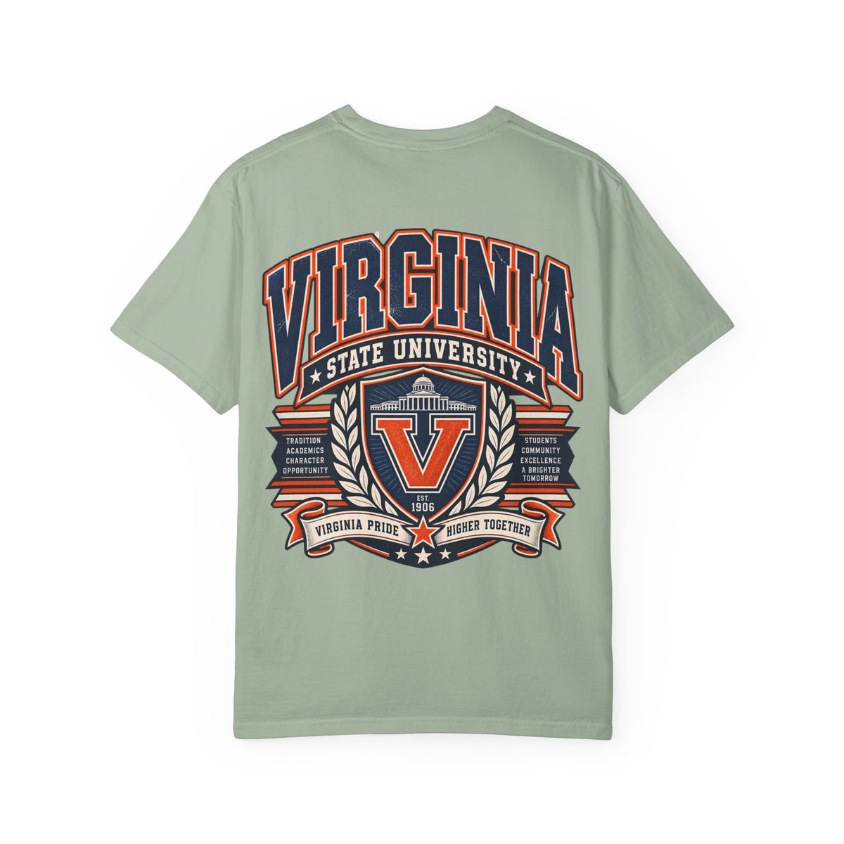 Virginia State University Unisex Comfort Color 1717 Streetwear Graphic Tee