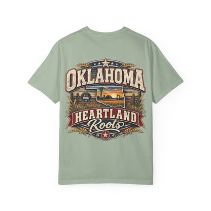 Oklahoma Heartland Roots Unisex Comfort Color 1717 Streetwear Graphic Tee