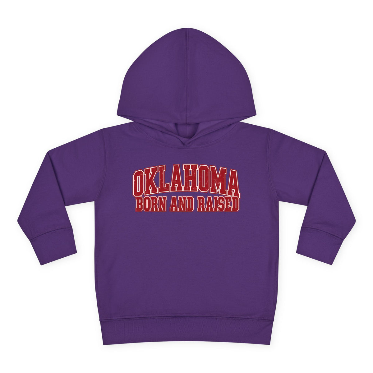 Oklahoma Born and Raised Vintage Collegiate Unisex Toddler Pullover Fleece Hoodie