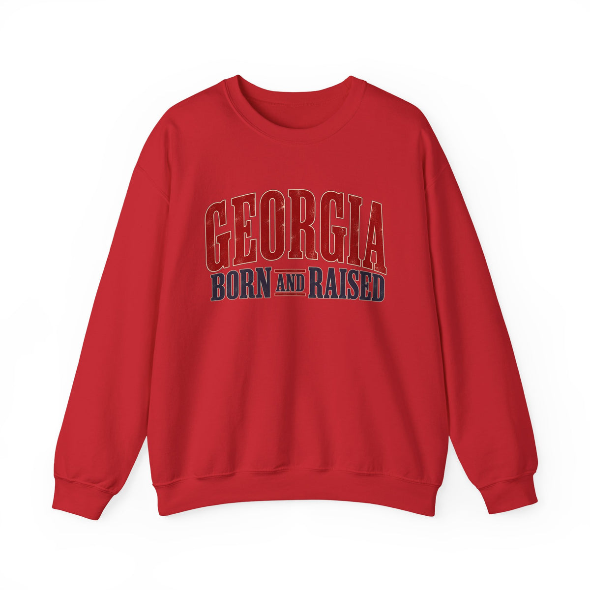 Georgia Born and Raised Southern Heritage Unisex Sweatshirt Graphic