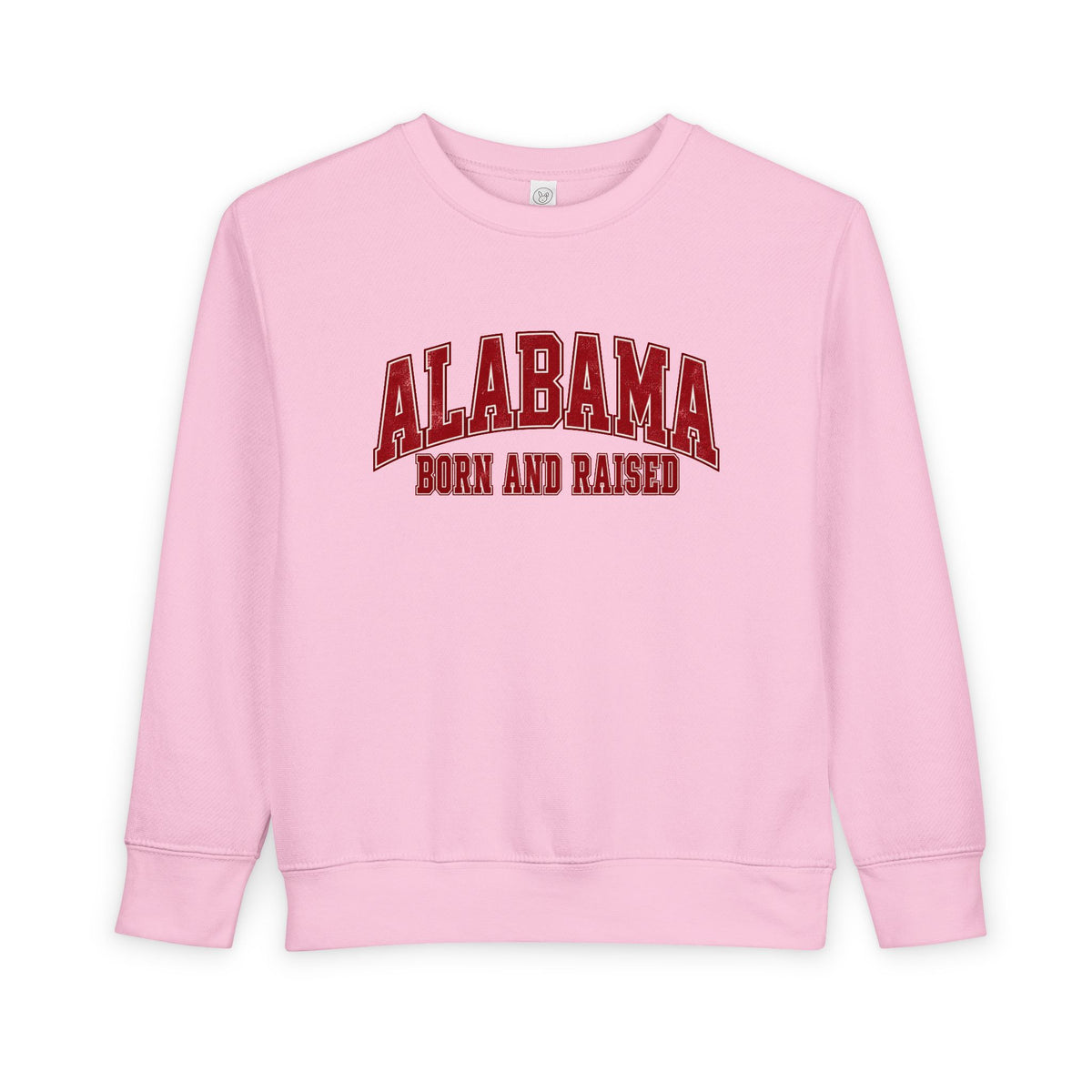 Alabama Born and Raised Collegiate Classic Unisex Toddler Sweatshirt