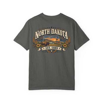 North Dakota Established 1889 Unisex Comfort Color 1717 Streetwear Graphic Tee