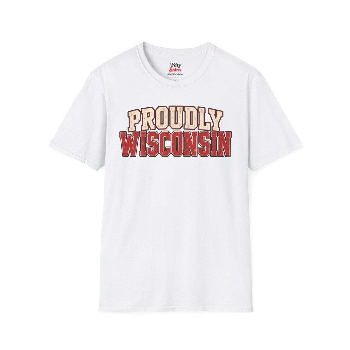 Proudly Wisconsin Unisex Softstyle T Shirt State Name Graphic Tee