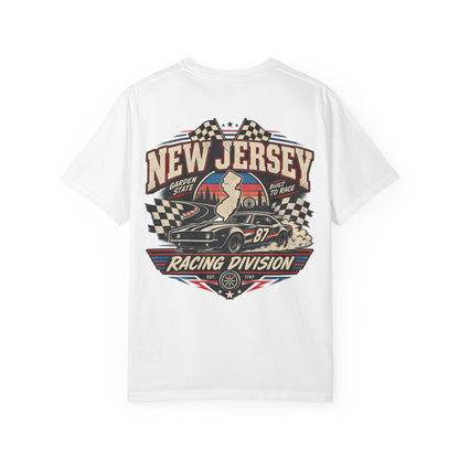 New Jersey Racing Division Unisex Comfort Color 1717 Streetwear Graphic Tee