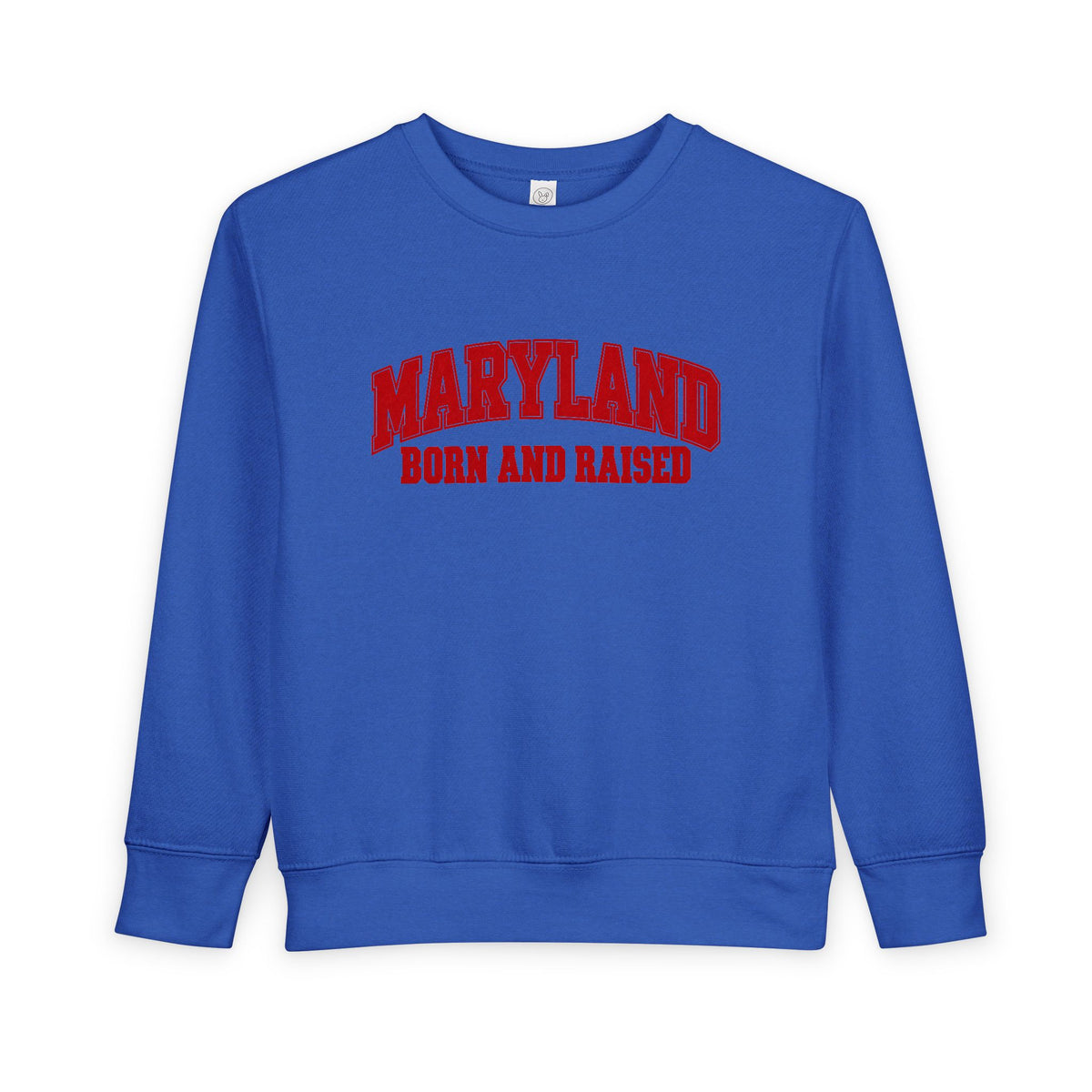 Maryland Born and Raised Classic Collegiate Unisex Toddler Sweatshirt