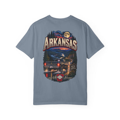Arkansas Night Drive Unisex Comfort Color 1717 Streetwear Graphic Tee