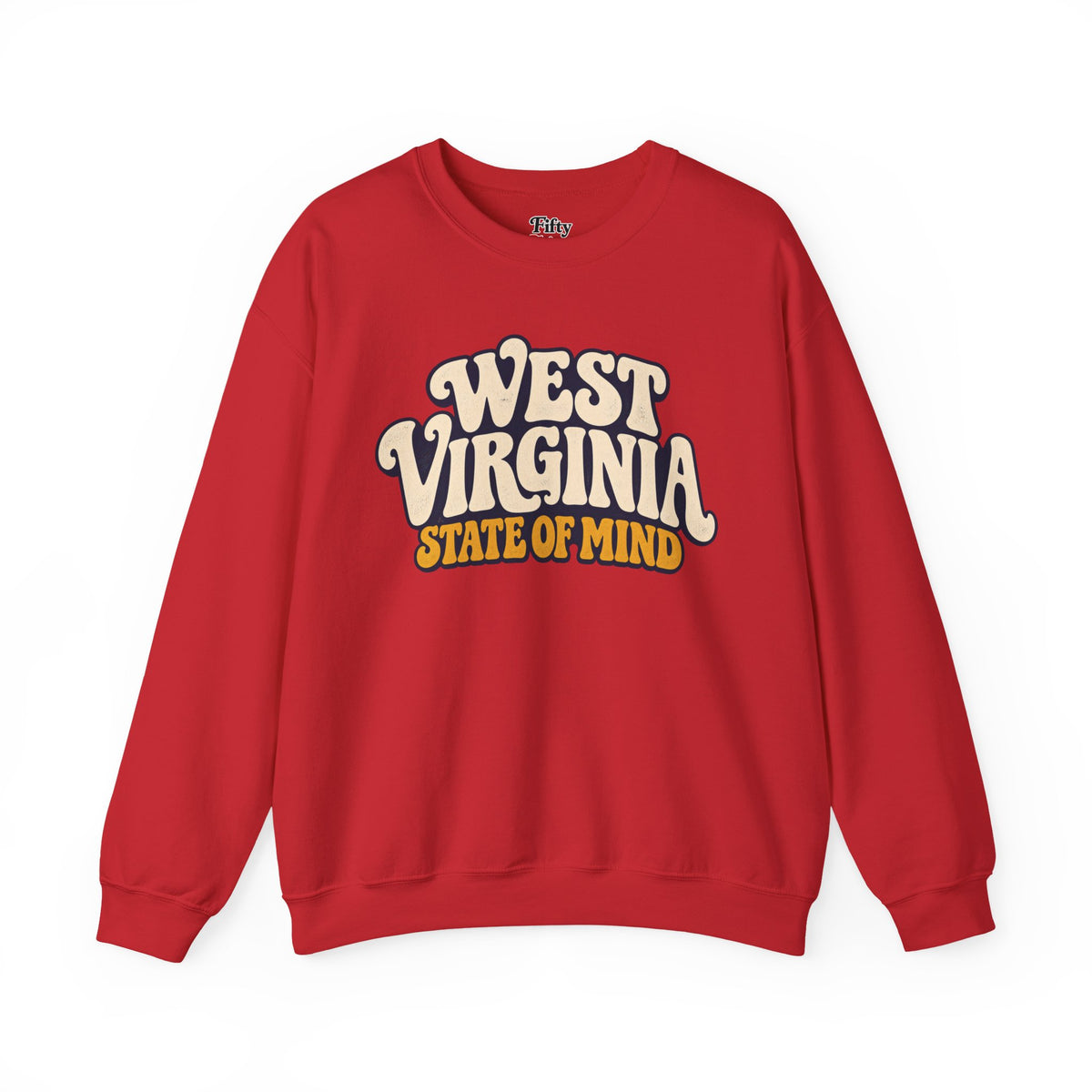 West Virginia State of Mind Unisex Crewneck Sweatshirt State Name Graphic