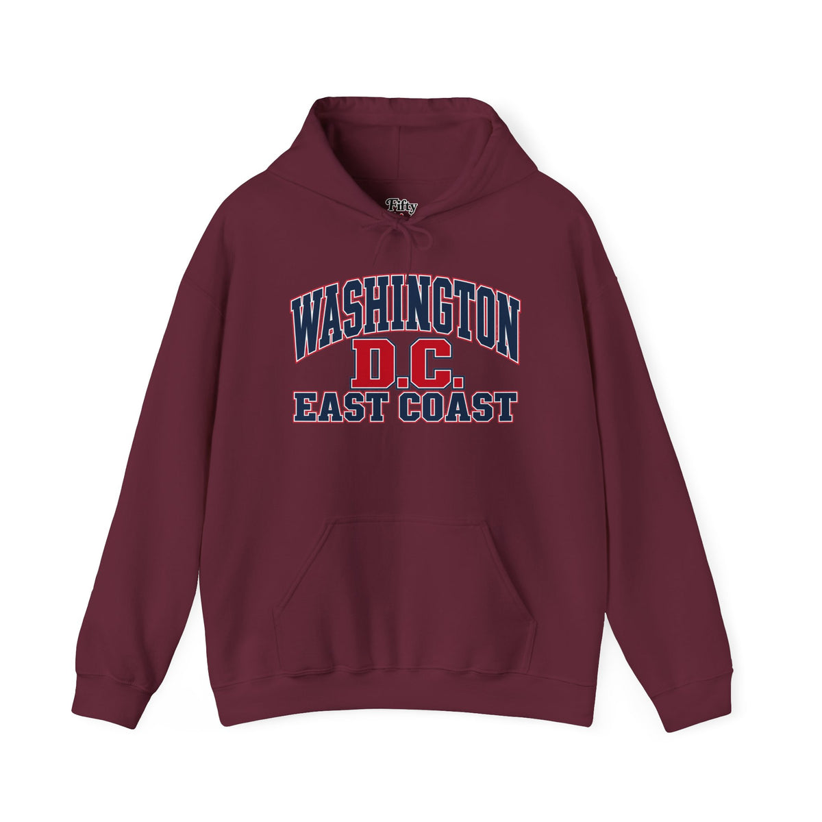 Washington DC East Coast Unisex Hoodie State Name Graphic