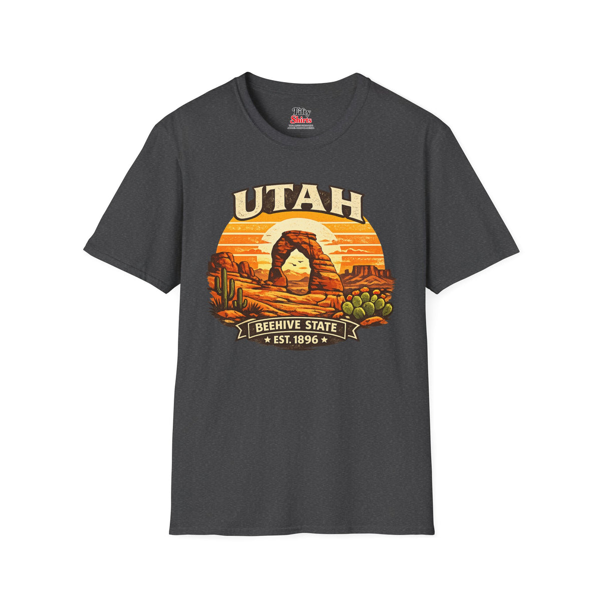 Utah Desert Sunset Unisex Softstyle T Shirt State Pride Graphic Tee Collections FS03
