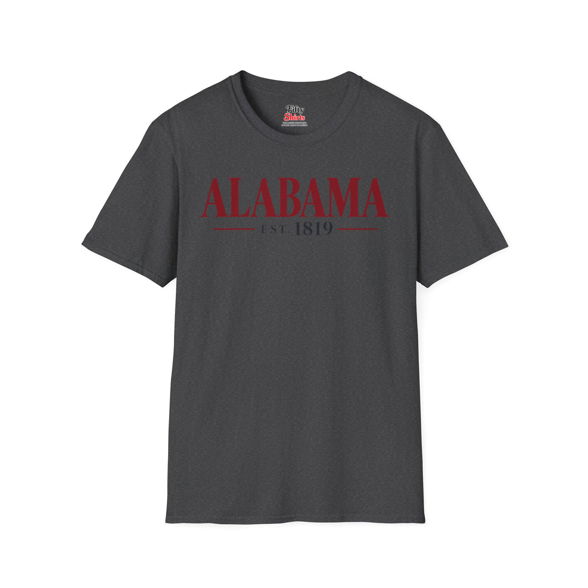 Alabama Est 1819 Unisex Softstyle T Shirt State Name Graphic Tee