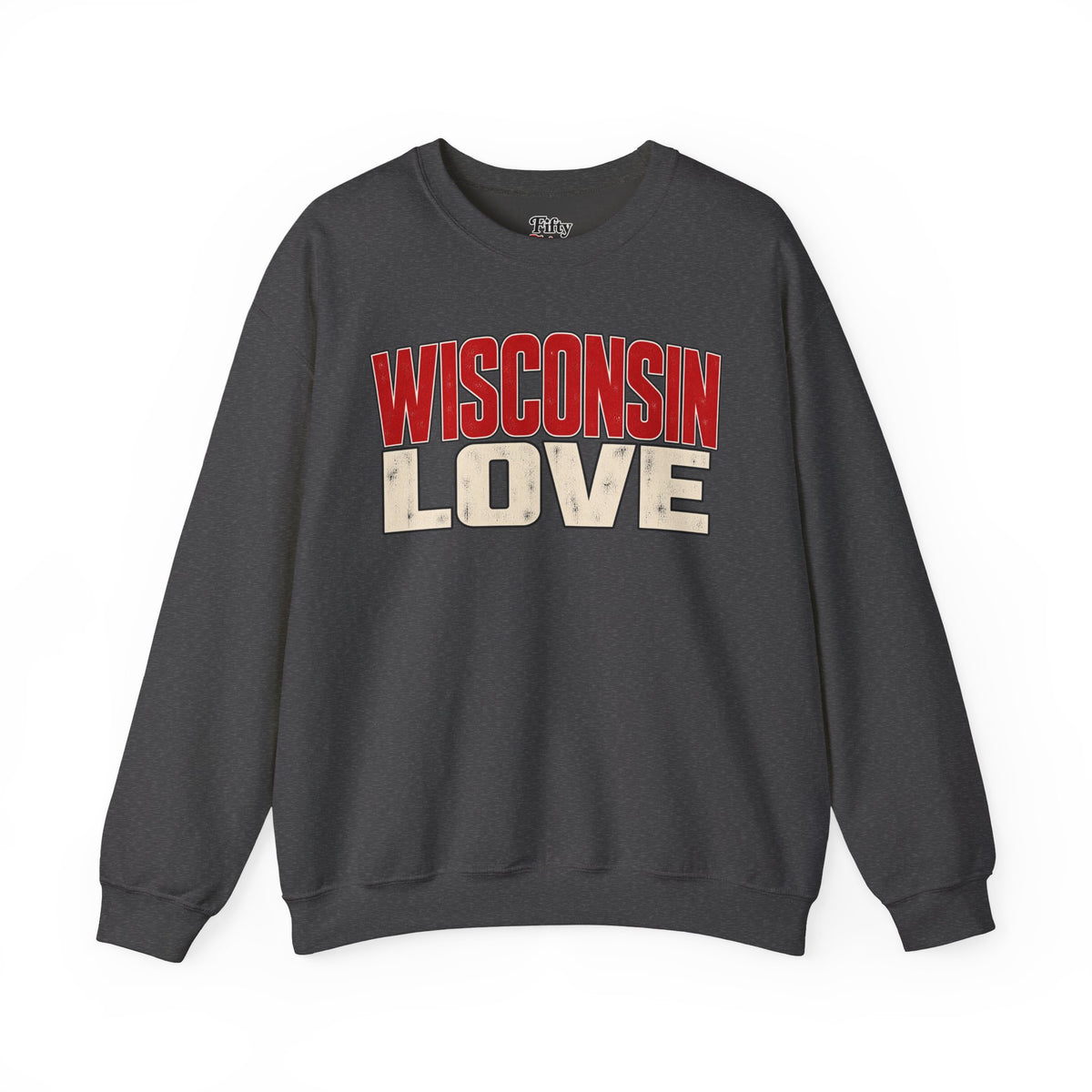 Wisconsin Love Unisex Crewneck Sweatshirt State Name Graphic