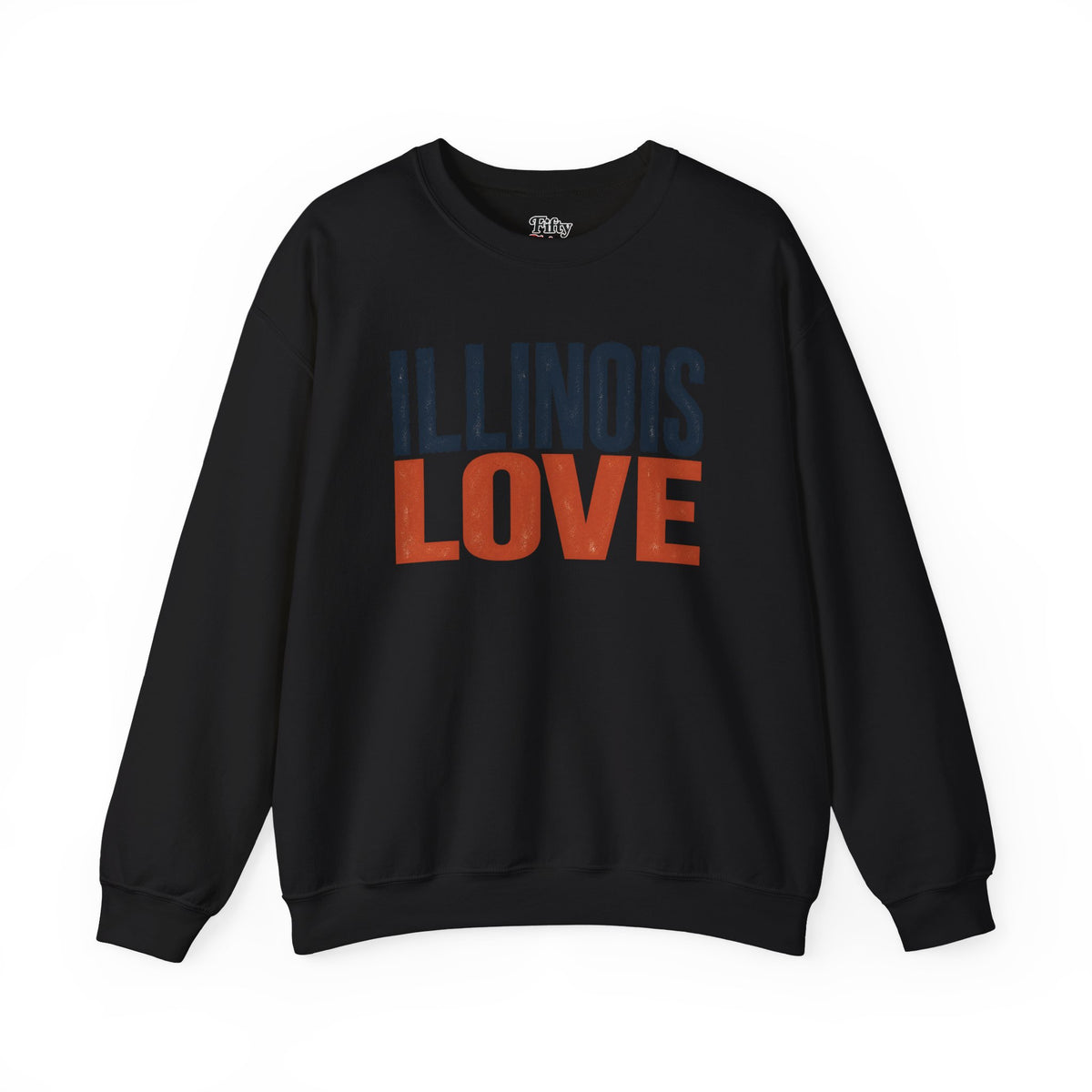 Illinois Love Unisex Crewneck Sweatshirt State Name Graphic