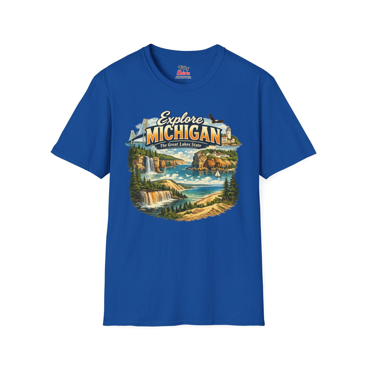Explore Michigan Unisex Softstyle T Shirt State Pride Graphic Tee Collections FS03