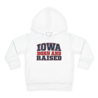 Iowa Born and Raised intage Farmhouse Americana Unisex Toddler Pullover Fleece Hoodie