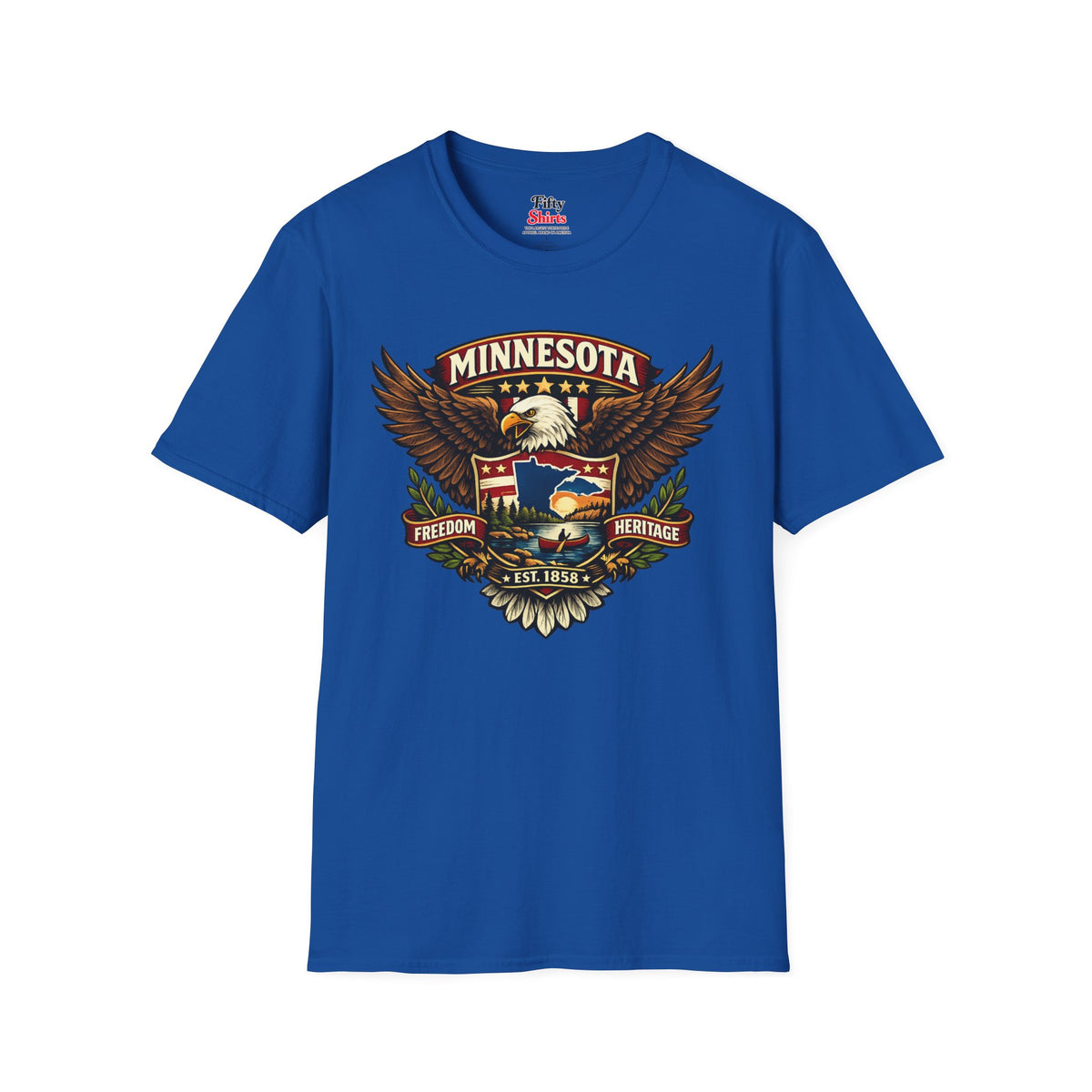 Minnesota Americana Eagle Unisex Softstyle T Shirt State Pride Graphic Tee Collections FS03