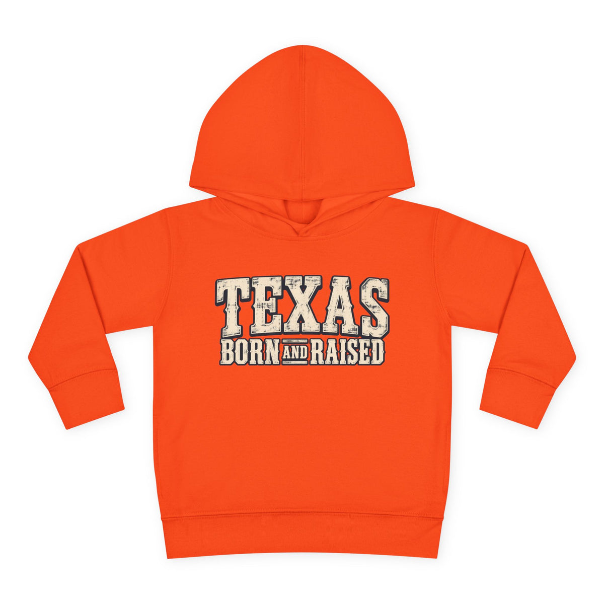 Texas Born and Raised Old-School Ranch Heritage Unisex Toddler Pullover Fleece Hoodie
