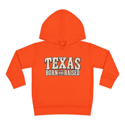Texas Born and Raised Old-School Ranch Heritage Unisex Toddler Pullover Fleece Hoodie