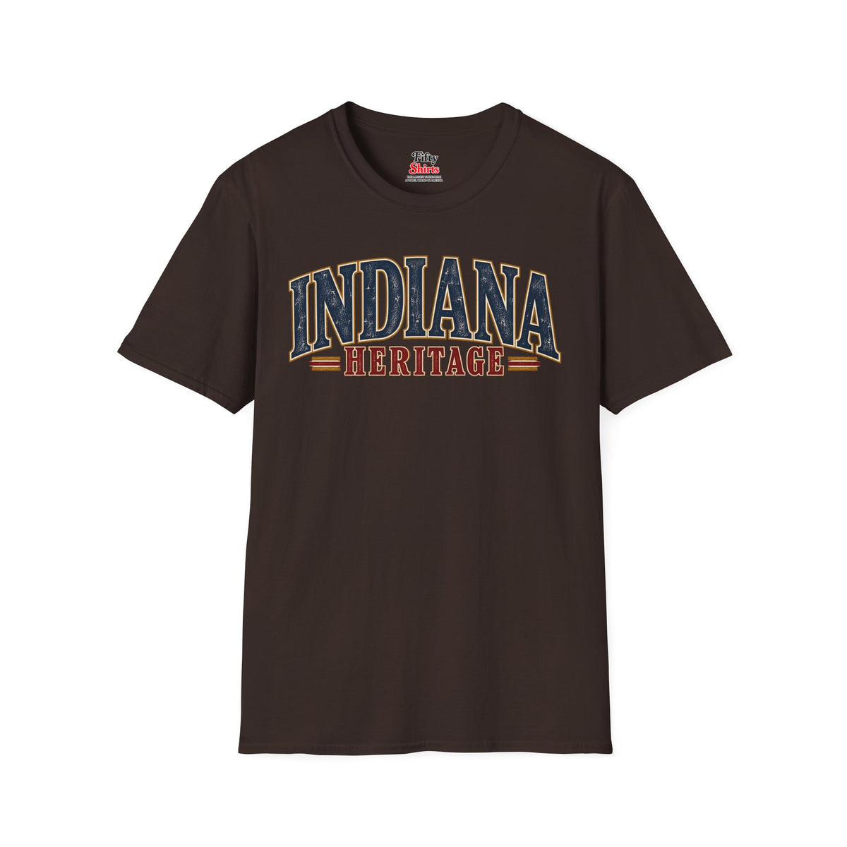 Indiana Heritage Unisex Softstyle T Shirt State Name Graphic Tee