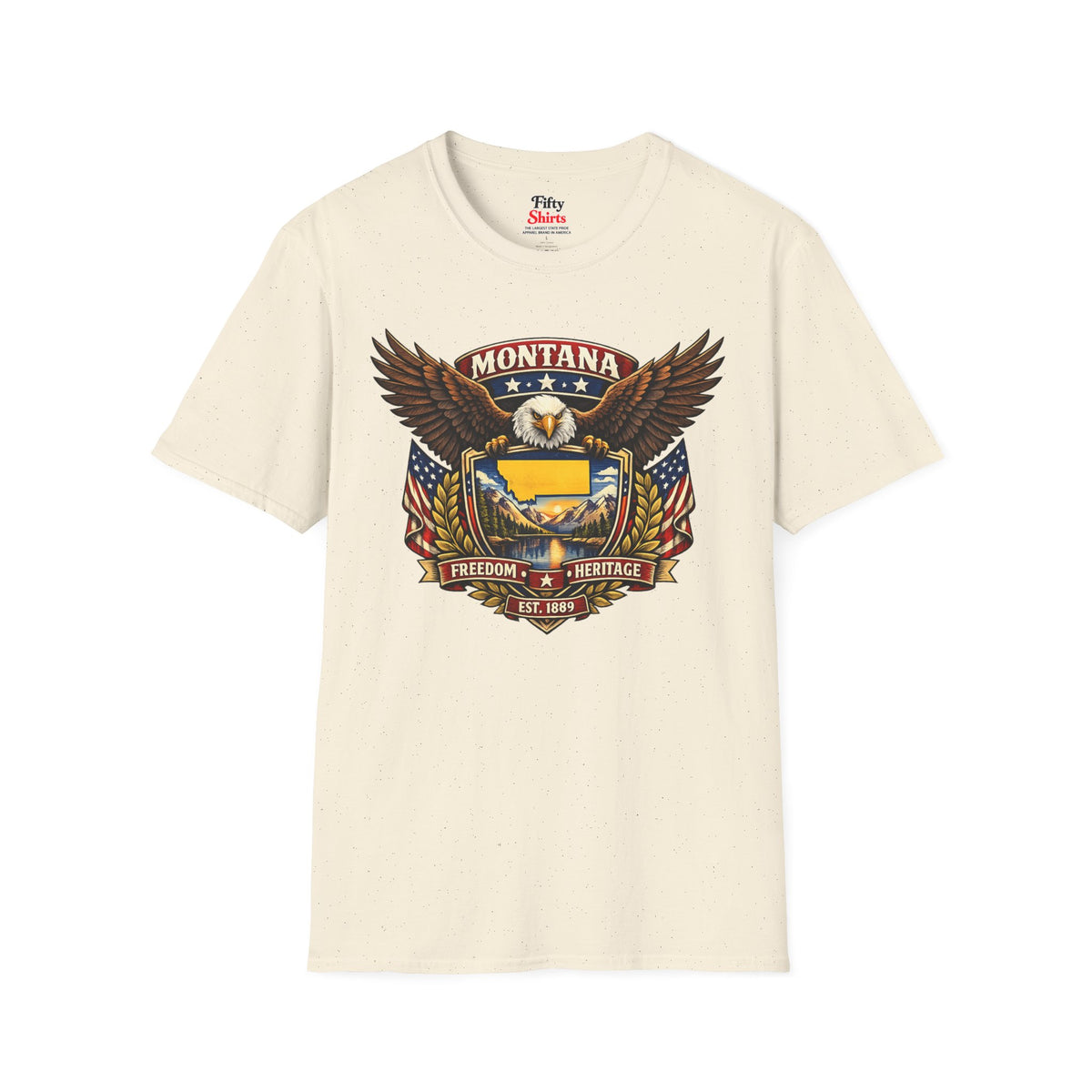 Montana Americana Eagle Unisex Softstyle T Shirt State Pride Graphic Tee Collections FS03
