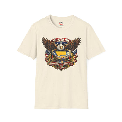 Montana Americana Eagle Unisex Softstyle T Shirt State Pride Graphic Tee Collections FS03