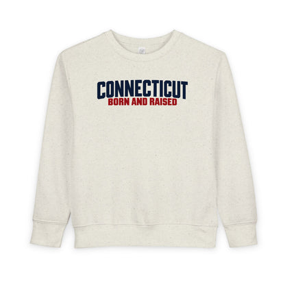 Connecticut Born and Raised Minimal Heritage Unisex Toddler Sweatshirt