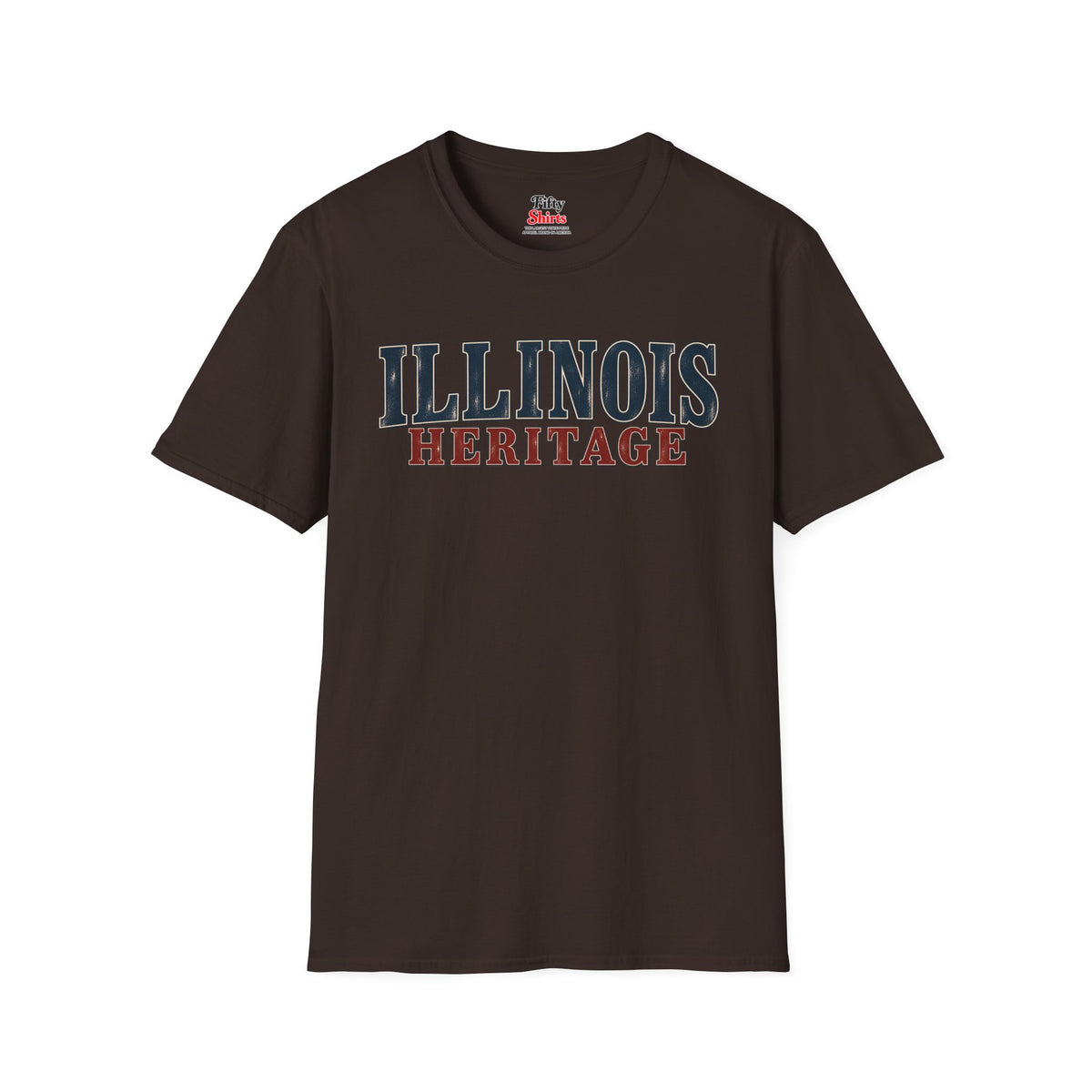 Illinois Heritage Unisex Softstyle T Shirt State Name Graphic Tee