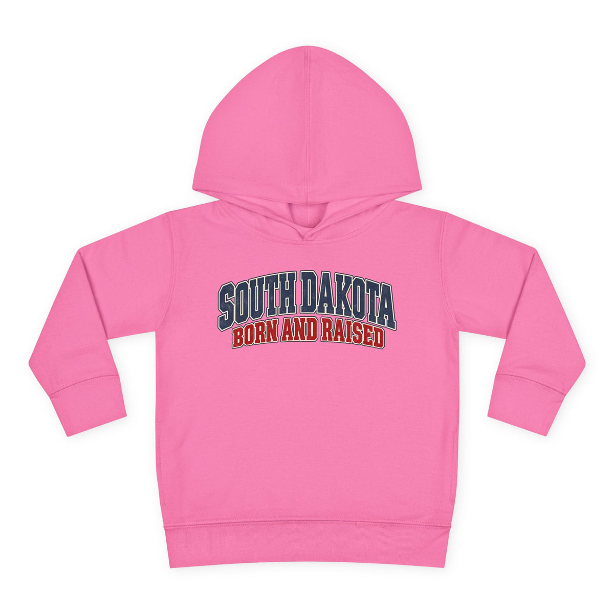 South Dakota Born and Raised Classic Collegiate Unisex Toddler Pullover Fleece Hoodie