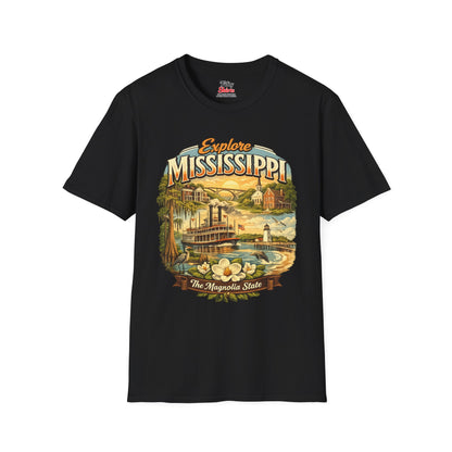 Explore Mississippi Unisex Softstyle T Shirt State Pride Graphic Tee Collections FS03
