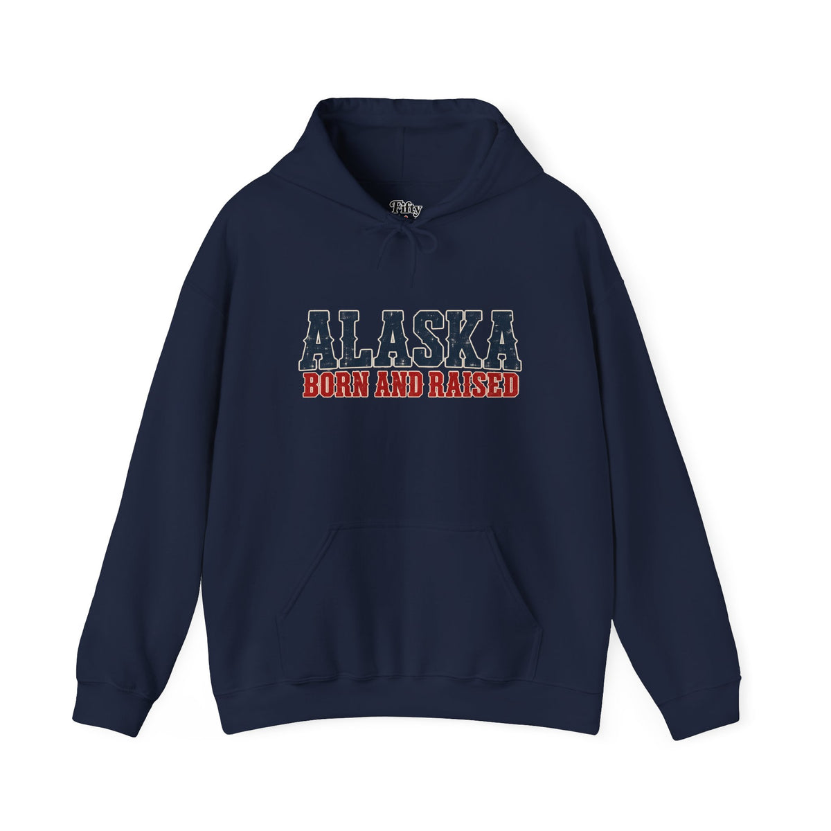 Alaska Born and Raised Western Bold Unisex Hoodie Graphic