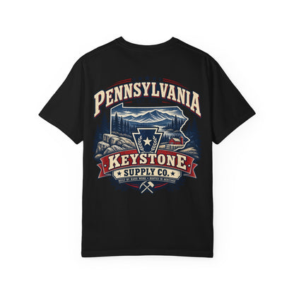 Pennsylvania Keystone Supply Co Unisex Comfort Color 1717 Streetwear Graphic Tee