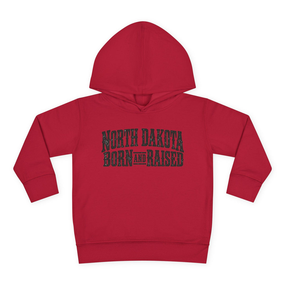 North Dakota Born and Raised Rugged Prairie Heritage Unisex Toddler Pullover Fleece Hoodie