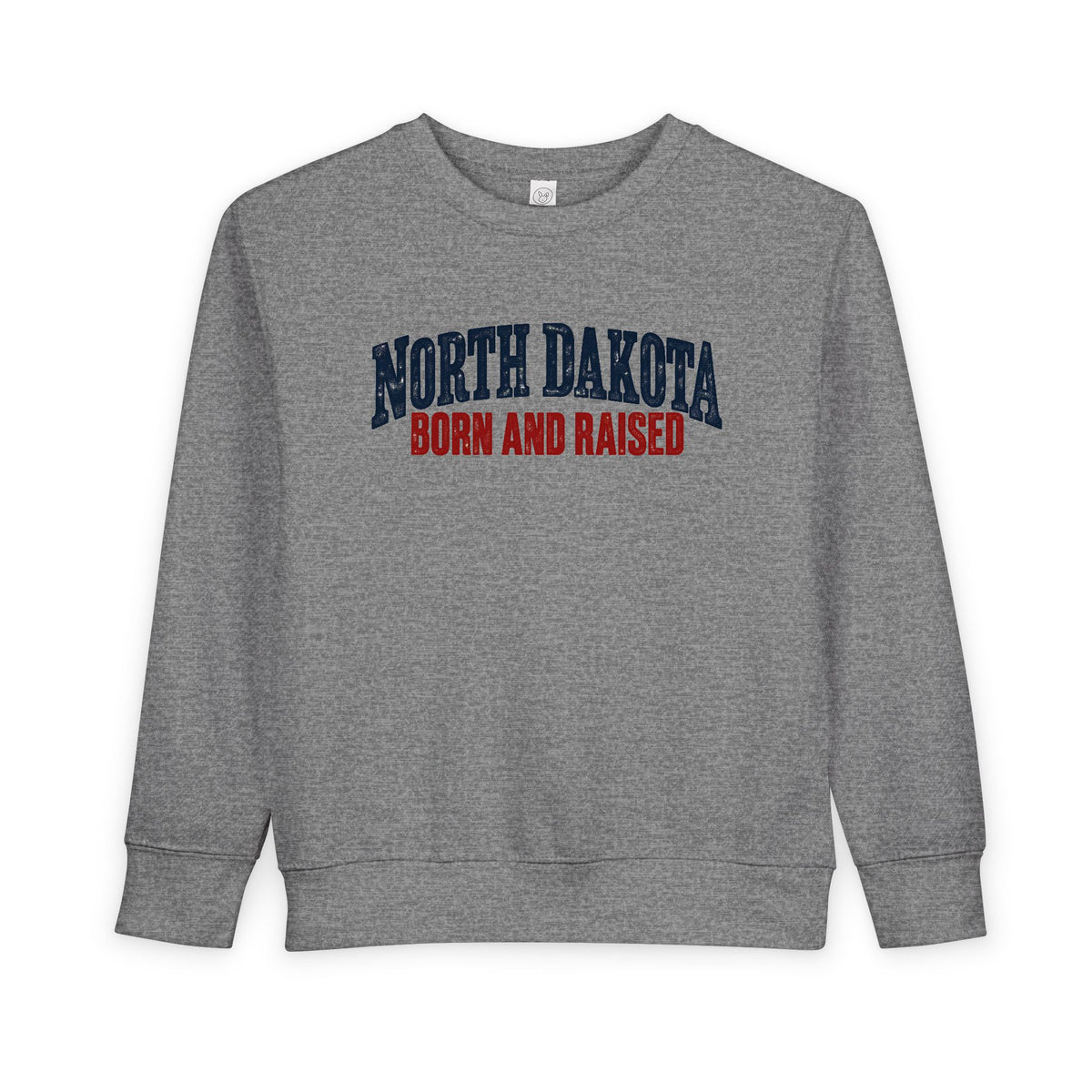North Dakota Born and Raised Classic Prairie Souvenir Unisex Toddler Sweatshirt