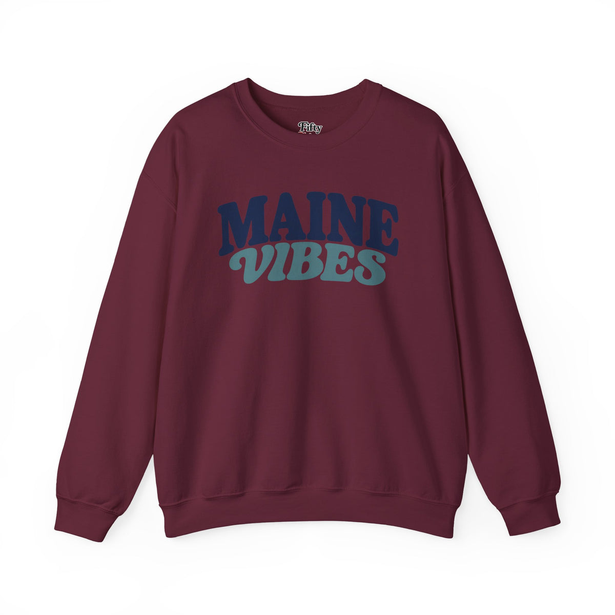 Maine Vibes Unisex Crewneck Sweatshirt State Name Graphic
